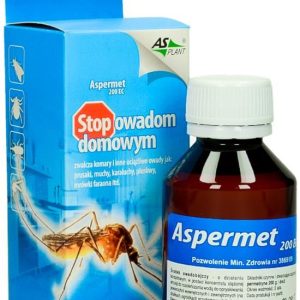 Aspermet 200 EC Oprysk na pluskwy, komary, kleszcze Permetryna 20% 100ml
