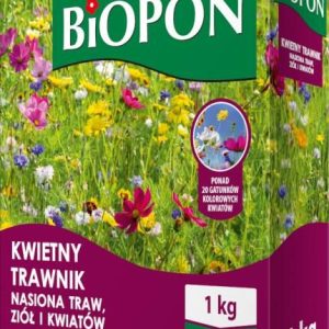 Biopon Kwietny Trawnik – Mieszanka Nasion, Traw, Ziół I Kwiatów 1 Kg