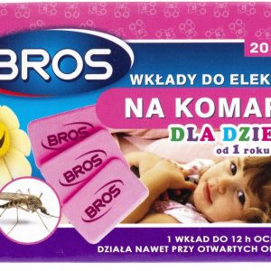 Bros Wkłady do elektro na komary dla dzieci od 1 roku życia 20szt.