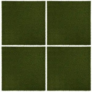 vidaXL Sztuczna trawa w płytkach, 8 szt., 50x50x2,5 cm, gumowa
